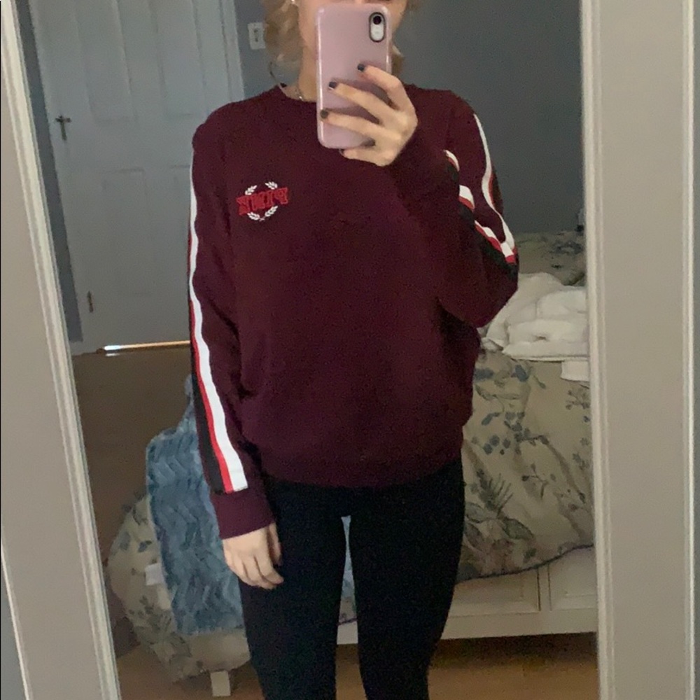 maroon PINK crew neck super cozy